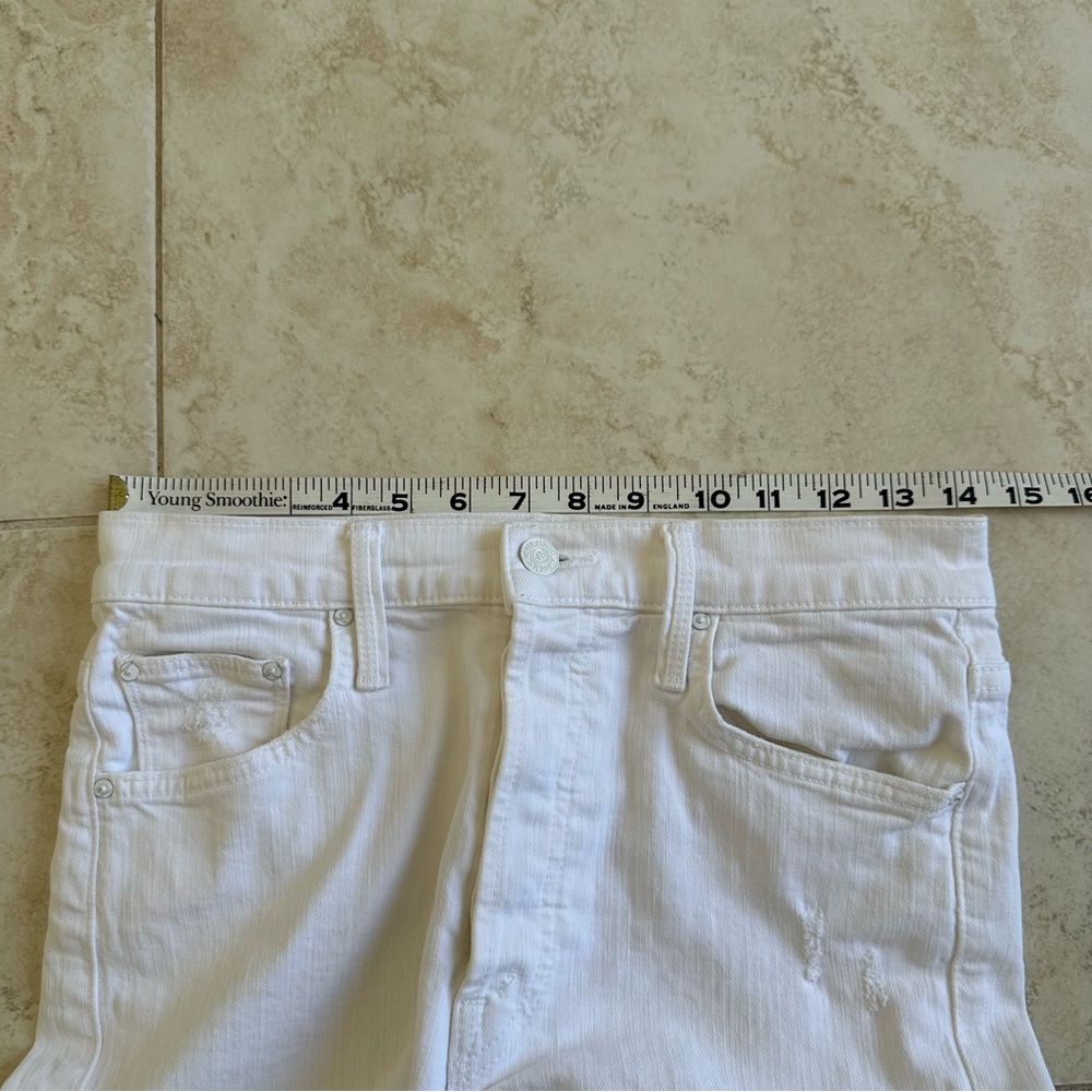 MOTHER DENIM White Tomcat Roller Chew Almost Innocent Size 27 - Picture 12 of 13